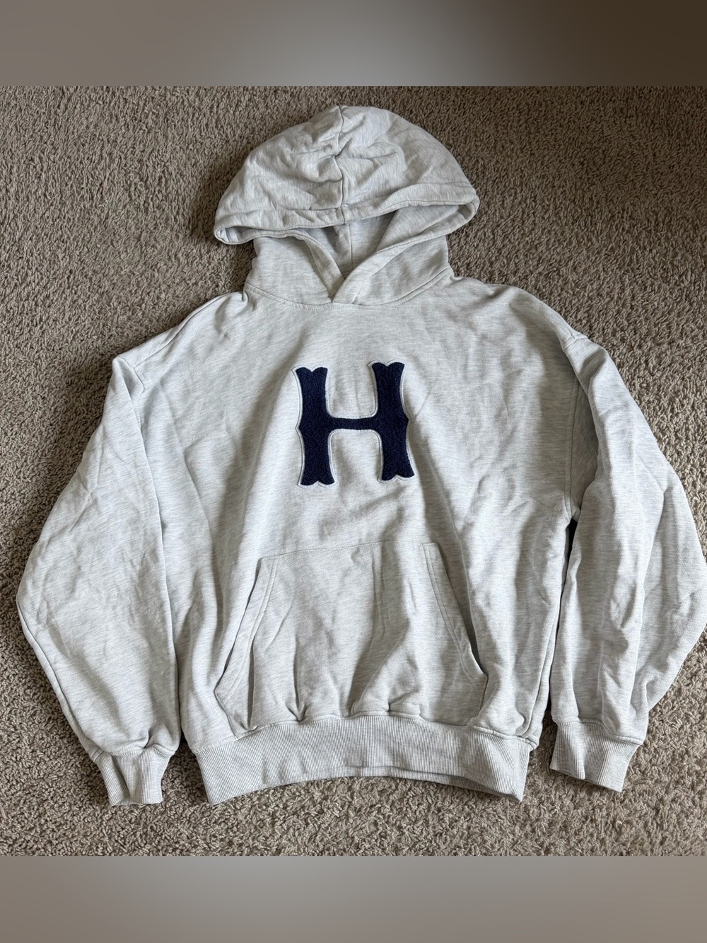 HAWKERS2013 GREY MELANGE DROP ZERO VARSITY HOODIE